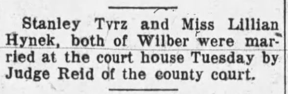Tvrz. Stan & Lil m 16 Aug 1927
